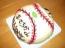 野球ボールのケーキ